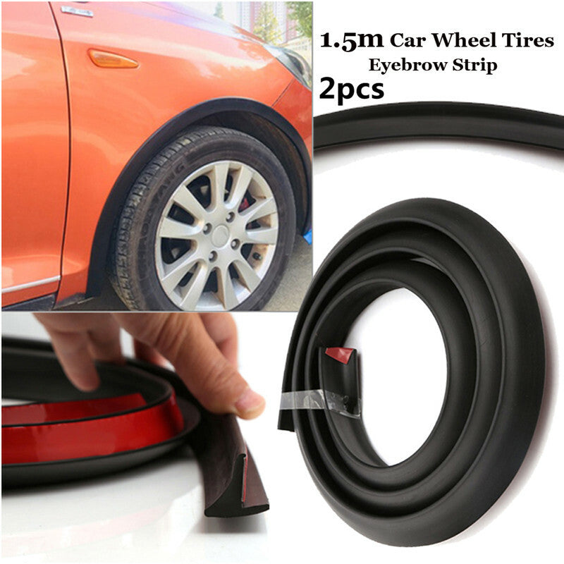 2x Black Car Mud flaps Splash Guard Fender Flare Wheel Eyebrow Protector Lip Pad