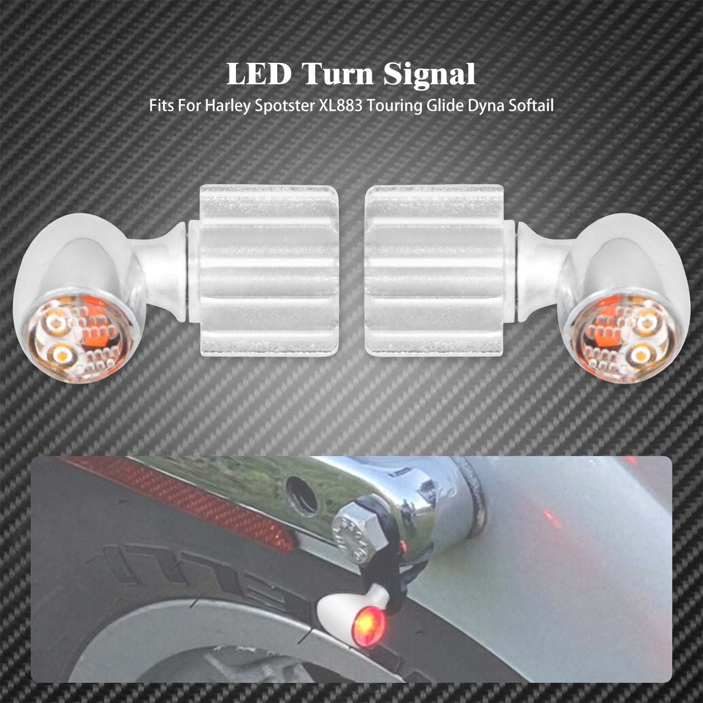 Chrome Super for Mini Light Indicator Running Brake Turn Signal Fit for Harley for Honda