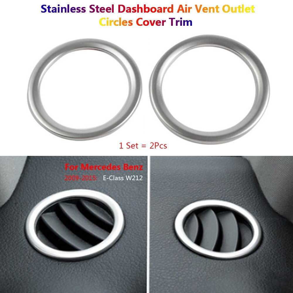 Stainless for Mercedes-Benz E W212 Car Dashborad Air AC Vent Outlet Cover Trims