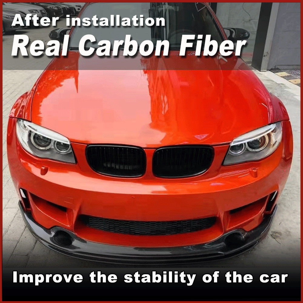 Fit for BMW E82 1 Series M Coupe 2011-2013 Carbon Fiber Front Bumper Lip Spoiler