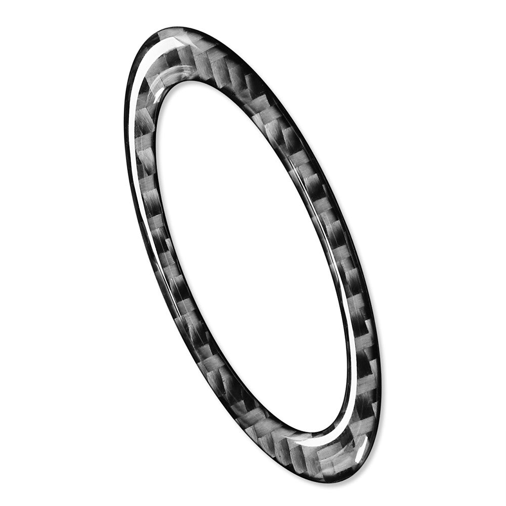 for Ford Mondeo 2013-19 Steering Wheel Center Ring Cover Trim Carbon Fiber Black