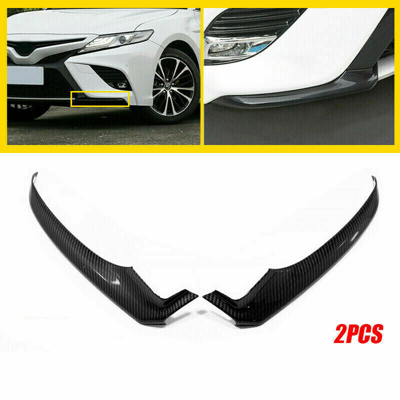 for Toyota for Camry 2018-2023 Carbon Look Front Bumper Lip Spoiler Guard Cover Trim