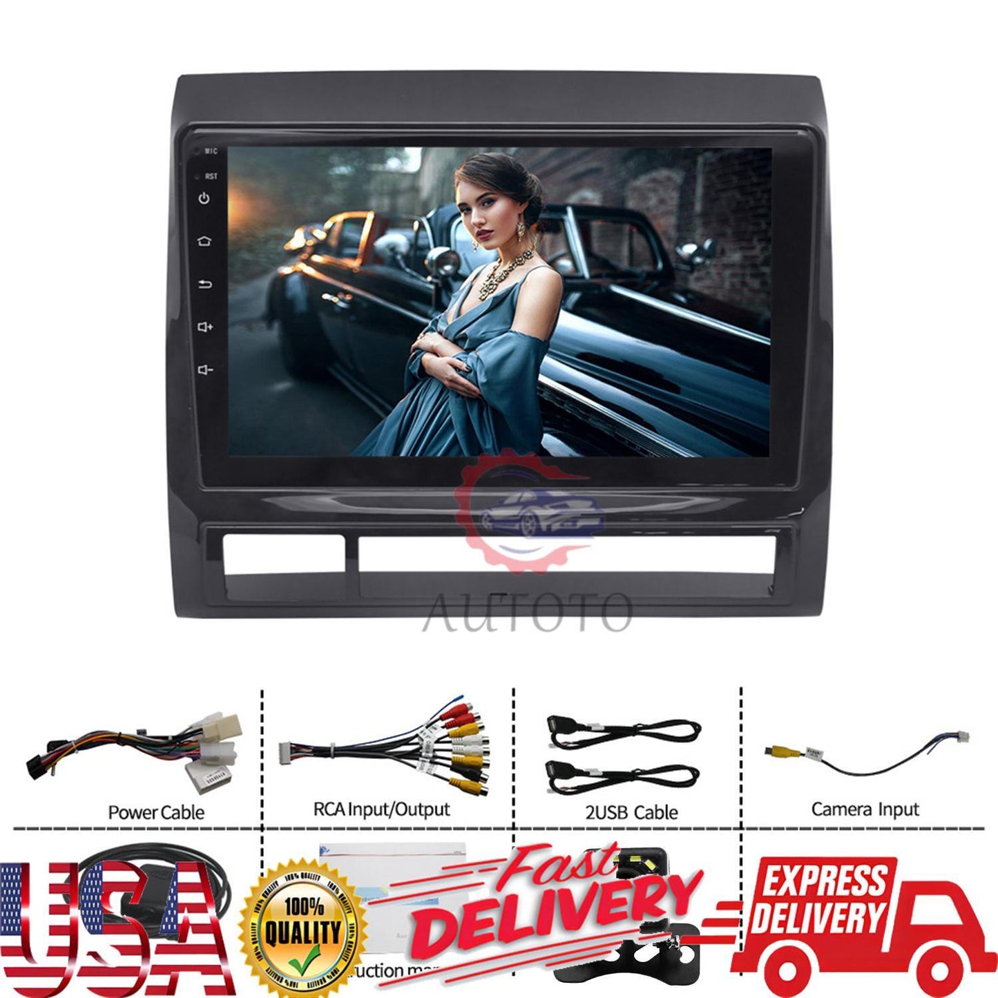 2+32G Car Stereo Radio CarPlay Android 12.0 WiFi GPS For 2008-2013 for Toyota Tacoma