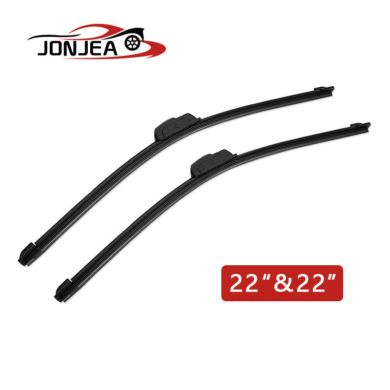 22 inch 1Pair Windshield Wiper Blades J-hook Bracketless Frameless 22 and 22