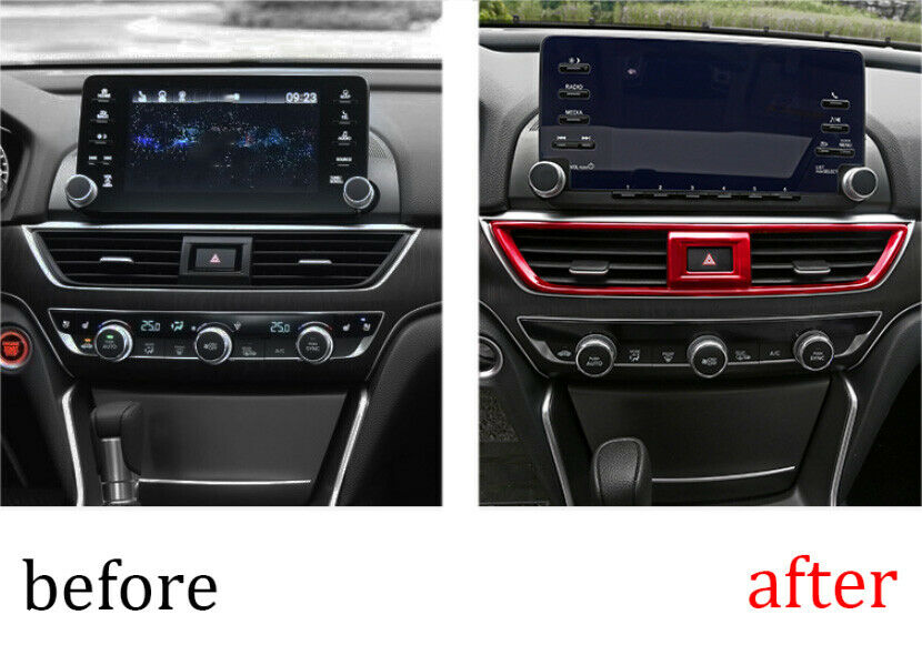 for Honda Accord 10Th 2018-2022 Red Inner Central Console Air Outlet Vent Frame