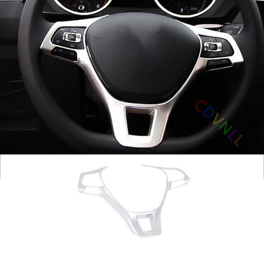 1X Matte Silver Inner Steering Wheel Frame Cover Trim for Volkswagen Atlas 18-20
