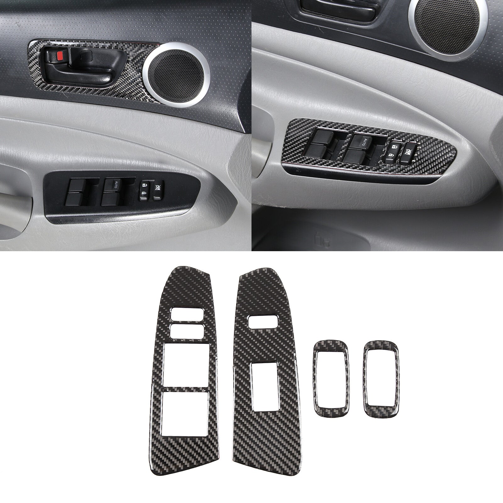 Silver chrome ABS rear tailgate handle cover exterior suitable for Tundra 2007 - 2013