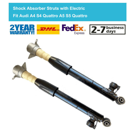 2x Rear Shock Absorber Struts Electronic for Audi A4 S4 A5 S5 Quattro 2008-2017