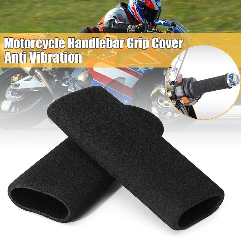 Grip Anti Vibration Handle Bar Foam Comfort Grips For Motorcycle Cafe Racer ATV