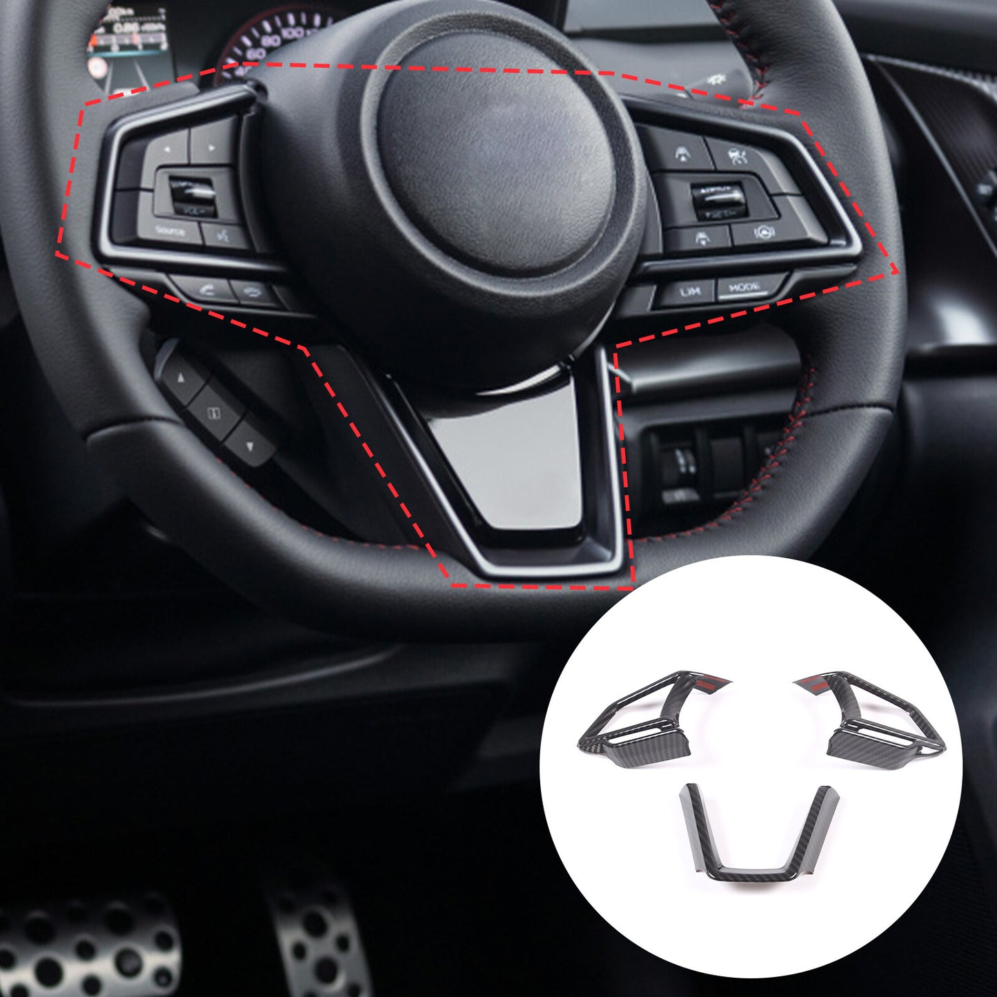 4-Piece Window Lift Lock Switch Panel Trim for Infiniti G25 G37 2010-13 Carbon Fiber