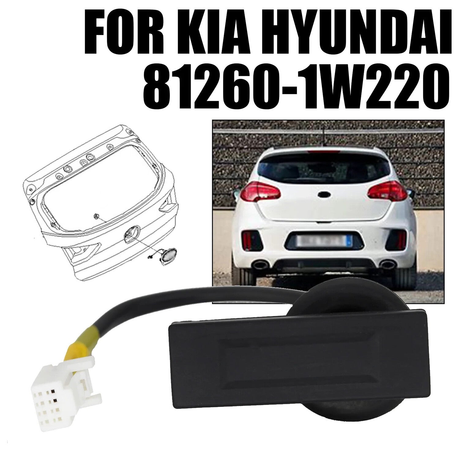 for Kia Rio Pride 81260-1W220 1Pcs Rear Trunk Lid Lock Release Handle 2012-2017