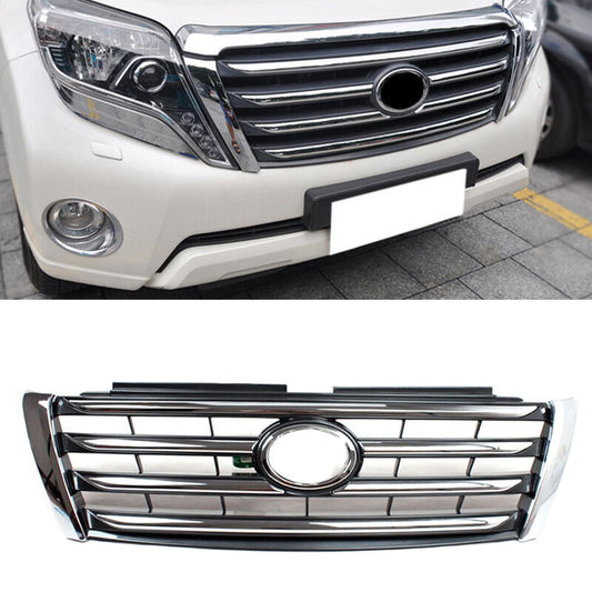 Chrome Front Grille Grill Horizontal stripes Retrofit for Toyota Prado 2014-2017