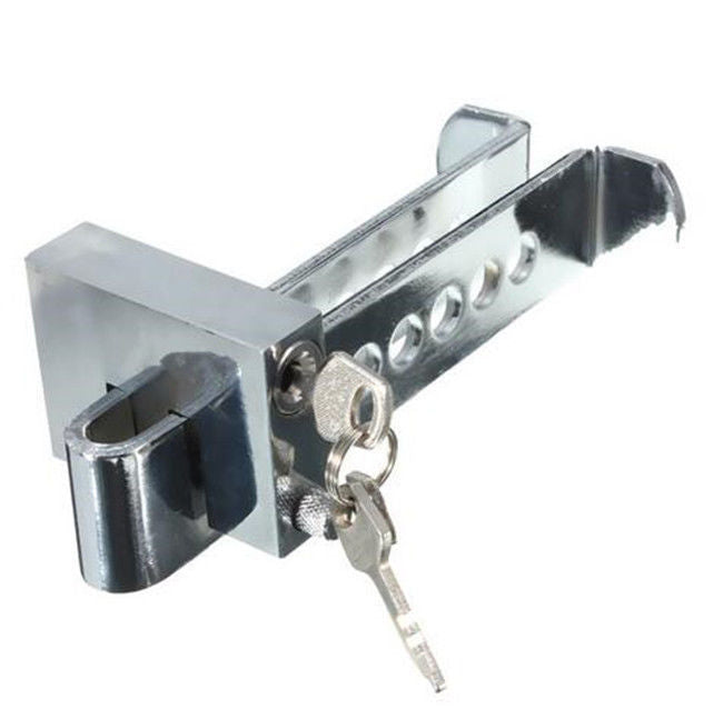 Universal Car Steel Anti-Theft Security Supplies Device Clutch Brake Lock Chrome