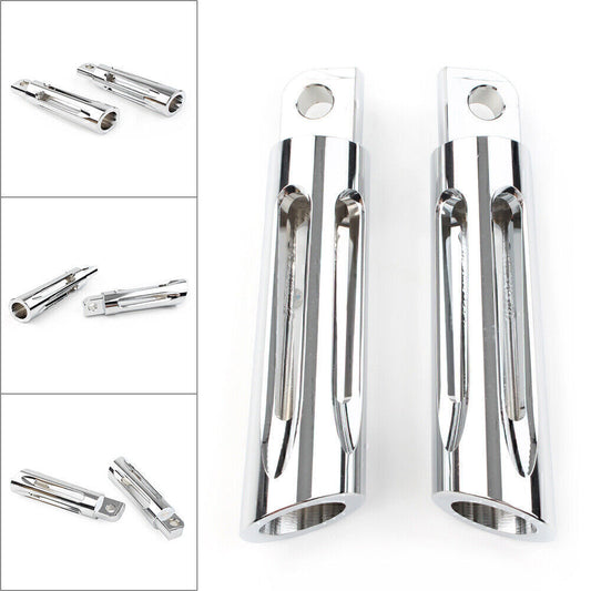 CNC Chrome Foot Pegs Footrest for Harley Touring Sportster Dyna Softail XL883N