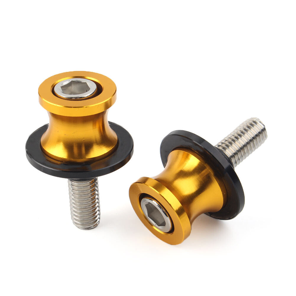 CNC Schwingenspulen Slider Stand Schrauben 10MM f¨¹r for KAWASAKI ZX6R 1998-2011 Gold