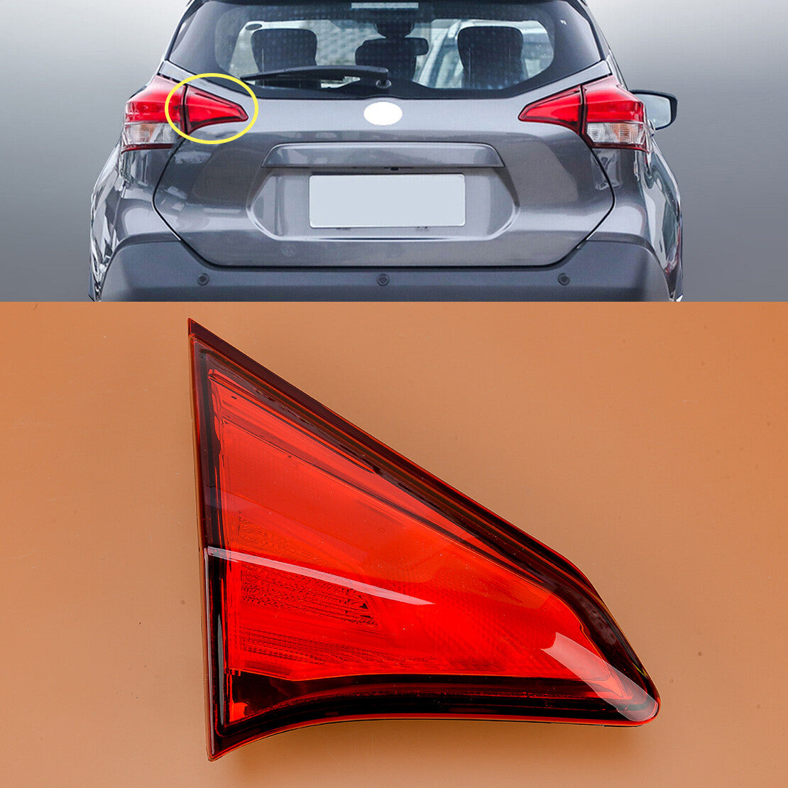 Left Inner Tail Light Taillights Lens Housing Fit for Nissan Kicks 2017-2020