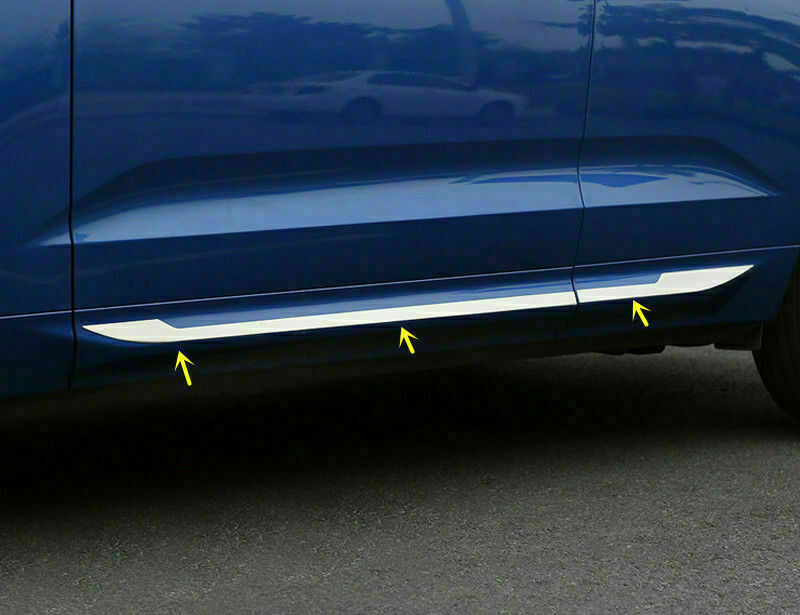 4X for Volvo XC60 2018-2021 Chrome Car Side Door Body Bottom Molding Cover Trim