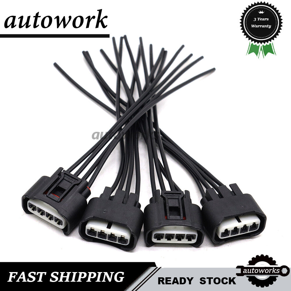 Set of 4 Fit for Toyota for Lexus Ignition Coil Pigtail Connector Repair Harness Kit Set
