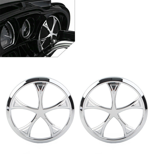 Front Speaker Grill Trim Cover for Harley Trike Tri Glide Ultra Classic 2014-22