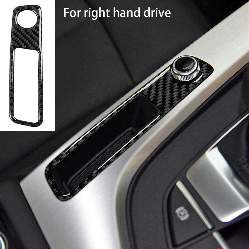 for Audi A4 A4L B9 2017-19 RHD Inner Volume Adjustment Switch Cover Carbon Fiber