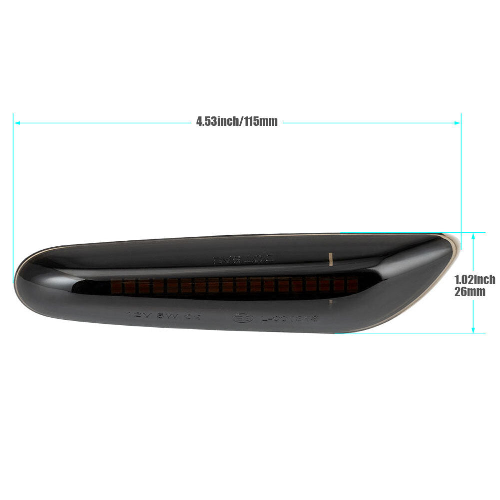 for BMW E82 E88 E90 E92 SMOKE LED Side Marker Lights Turn Signal Blinker Lamps