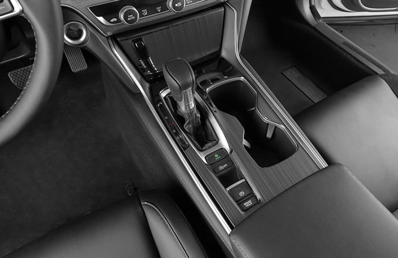 For 2018-2022 for Honda Accord 10th Black Stainless Console Gear Shift Panel Cover