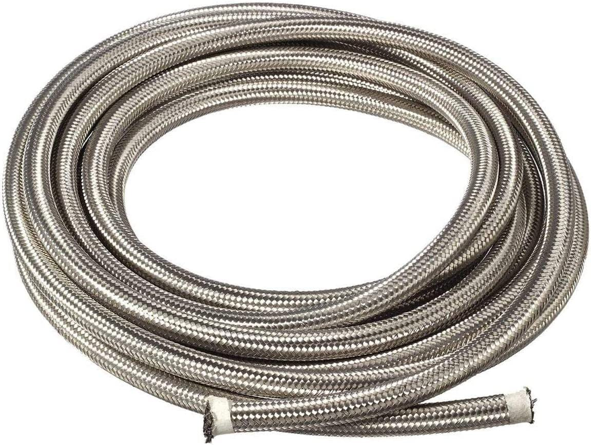 6AN 3/8 inch PTFE E85 Braided Stainless Steel Fuel Injection Line Accessory