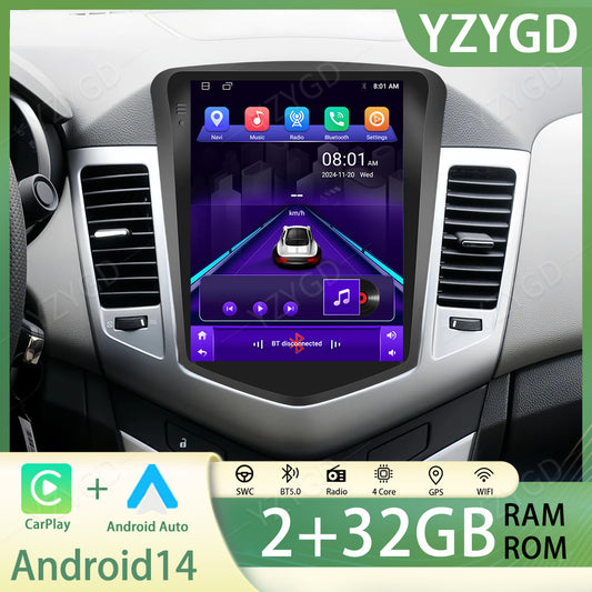 Android Car Radio Stereo WiFi Player Screen For Chevy for Cruze 2009-2015 GPS Navi