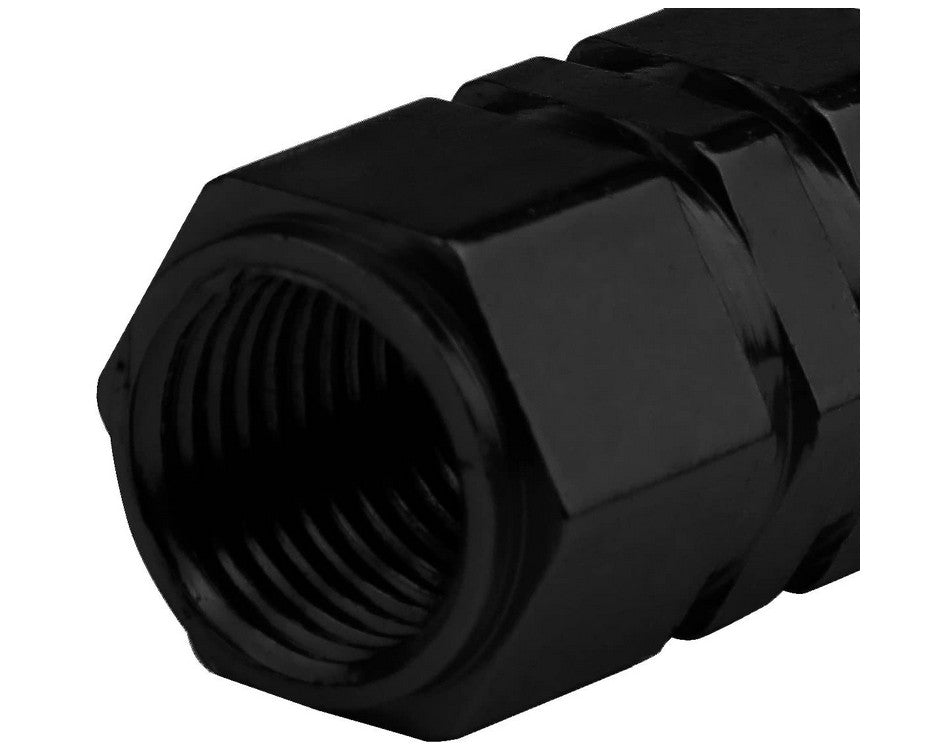 4-Piece Black 17mm Car Tire Valve Cover Stem Cover Air Valve Dust Cover for Mitsubishi