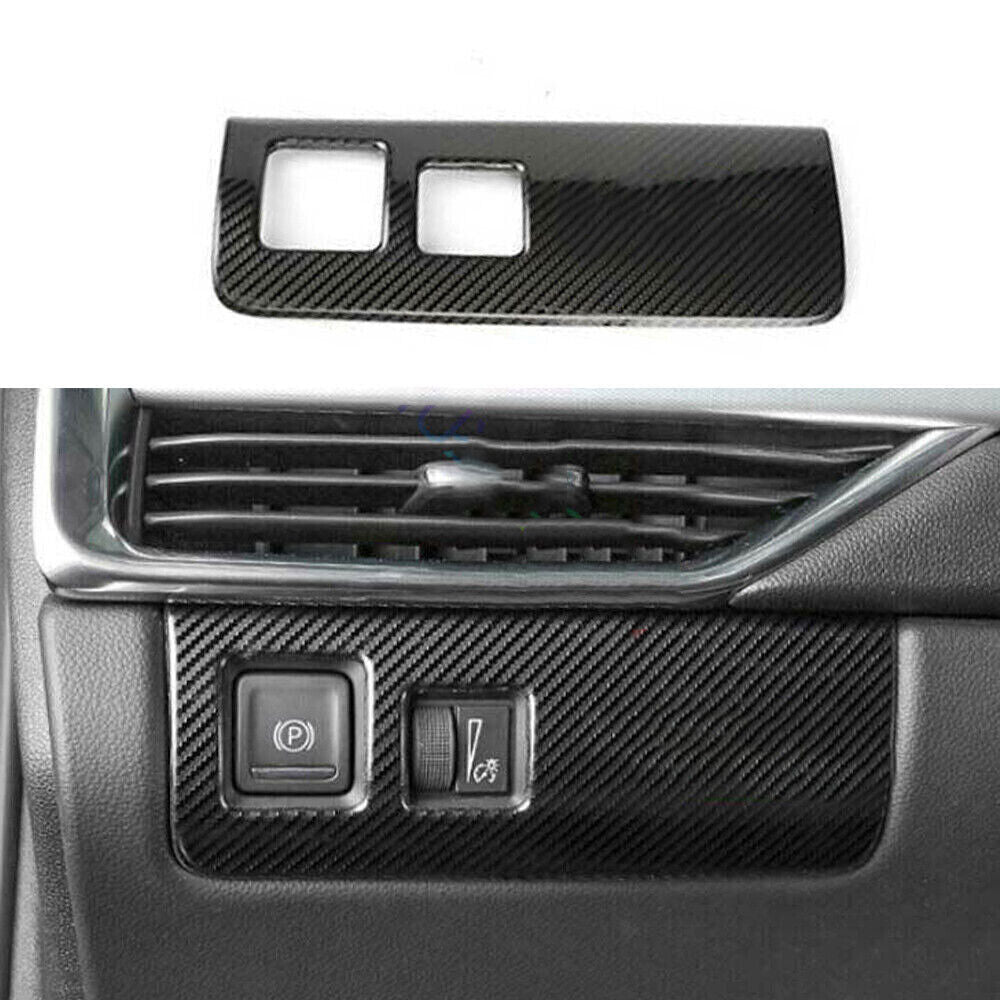 for Cadillac XT4 2018-2023 Carbon Fiber ABS Headlight Switch Button Cover Trim