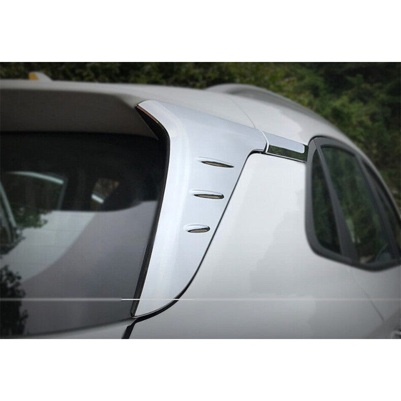 for Hyundai Kona 2018-2023 Chrome Rear Trunk Side Pillar Cover Spoiler Trim 4pcs