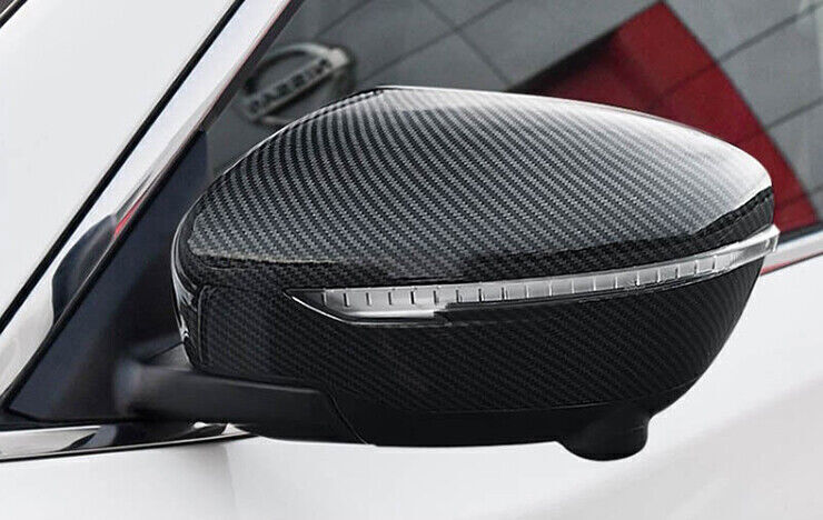 for Nissan Rogue Sport 17-2022 Carbon Fiber Rearview Side Door Mirror Cover Trim