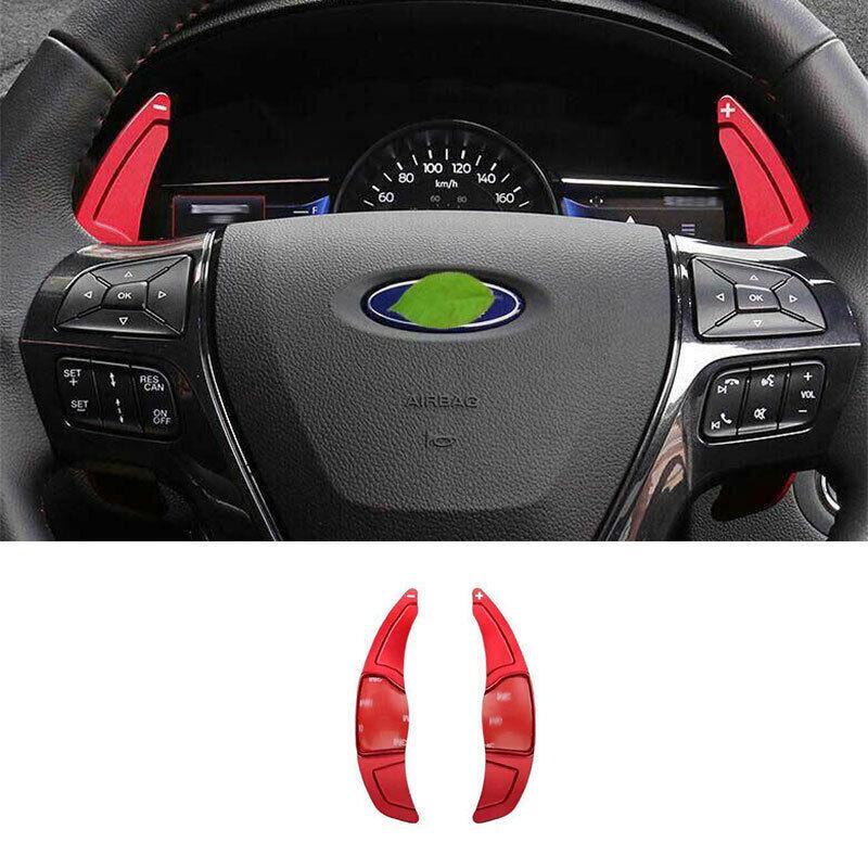 for Ford Explorer 2016 2017-2019 Red Aluminum Steering Wheel Shift Paddles 2PCS