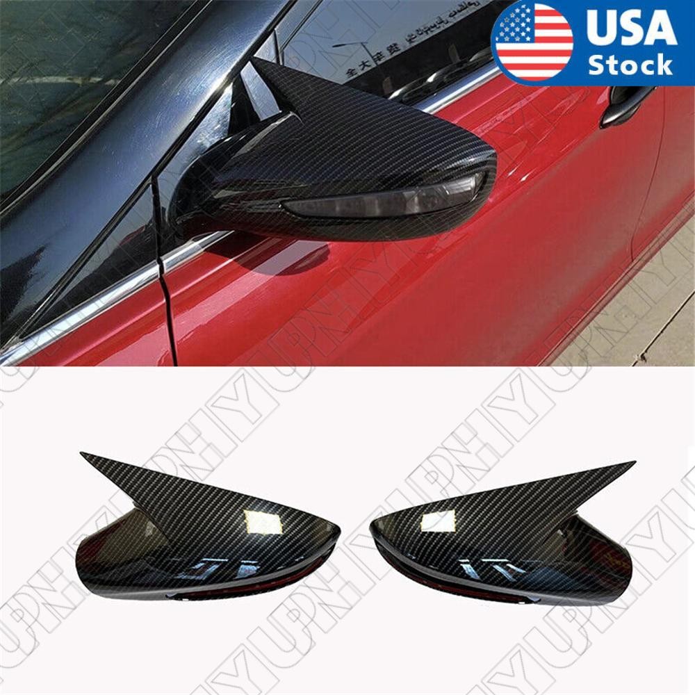 Rear View Mirror Cover Trim for Hyundai Sonata 8th 2011-2014 Carbon Fiber Color