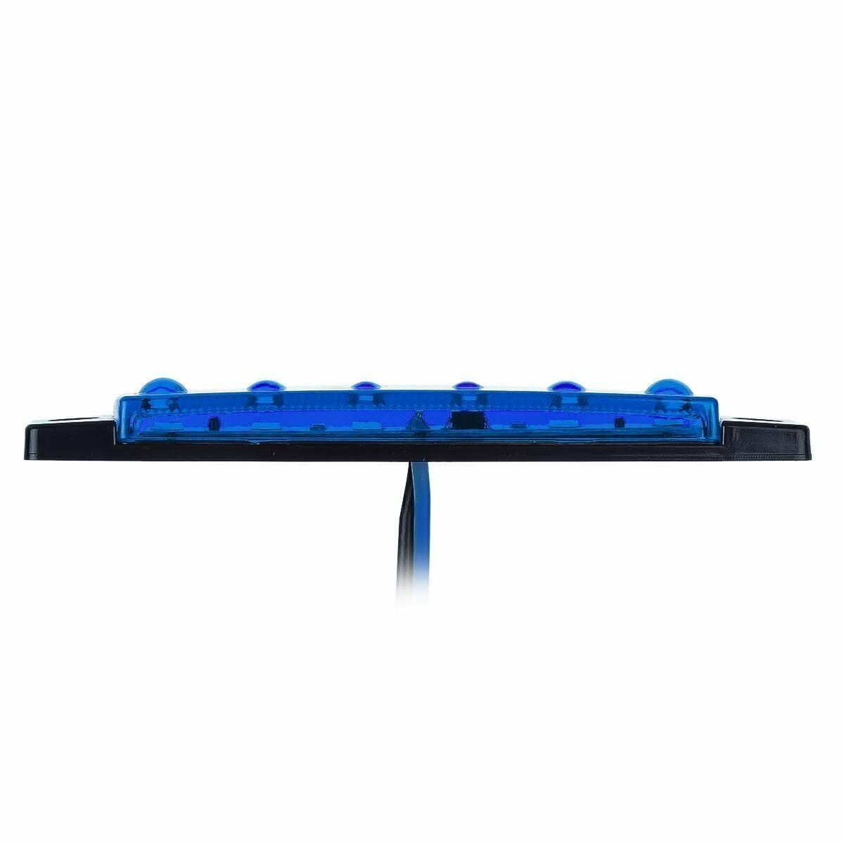 5-100pcs Side Marker Lights 6-LED Blue Clearance For Van Trailer Waterproof 12V
