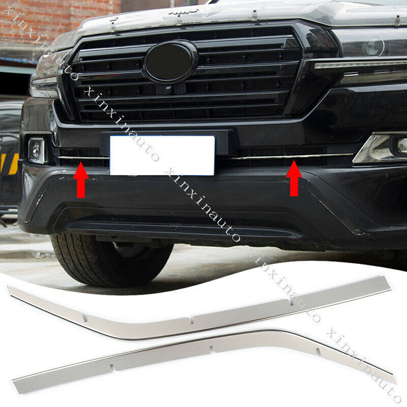 Chrome Front FogLight Molding Trim Strip for Toyota for Land Cruiser LC200 2016-2021
