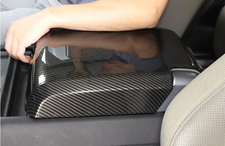 for Land Rover for Defender 2020-25 Carbon Fiber Console Armrest Panel Cover Trim 1X