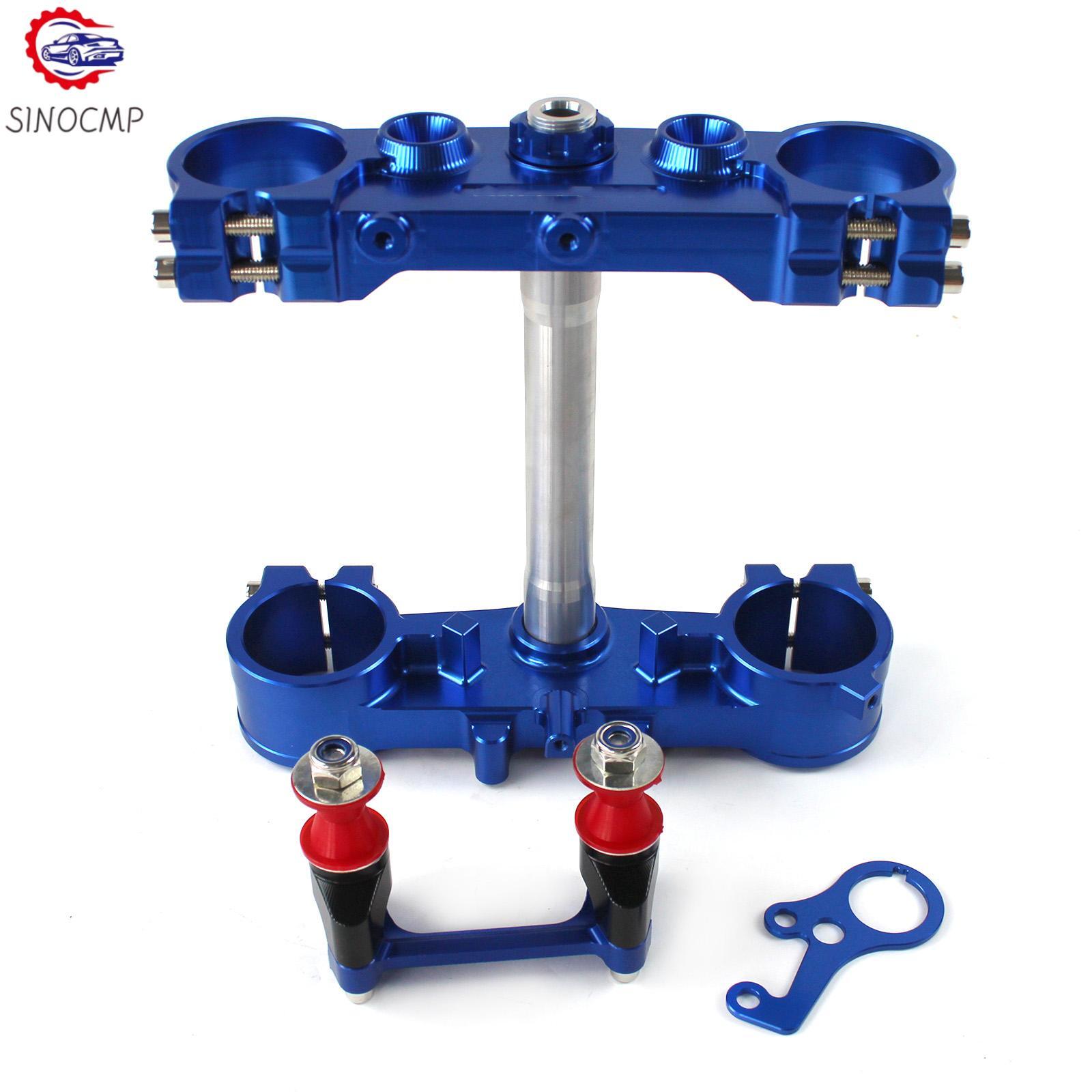 Triple Tree Clamps Steering Stem Riser Mount Clamp For 2005-2019 DRZ400SM Blue