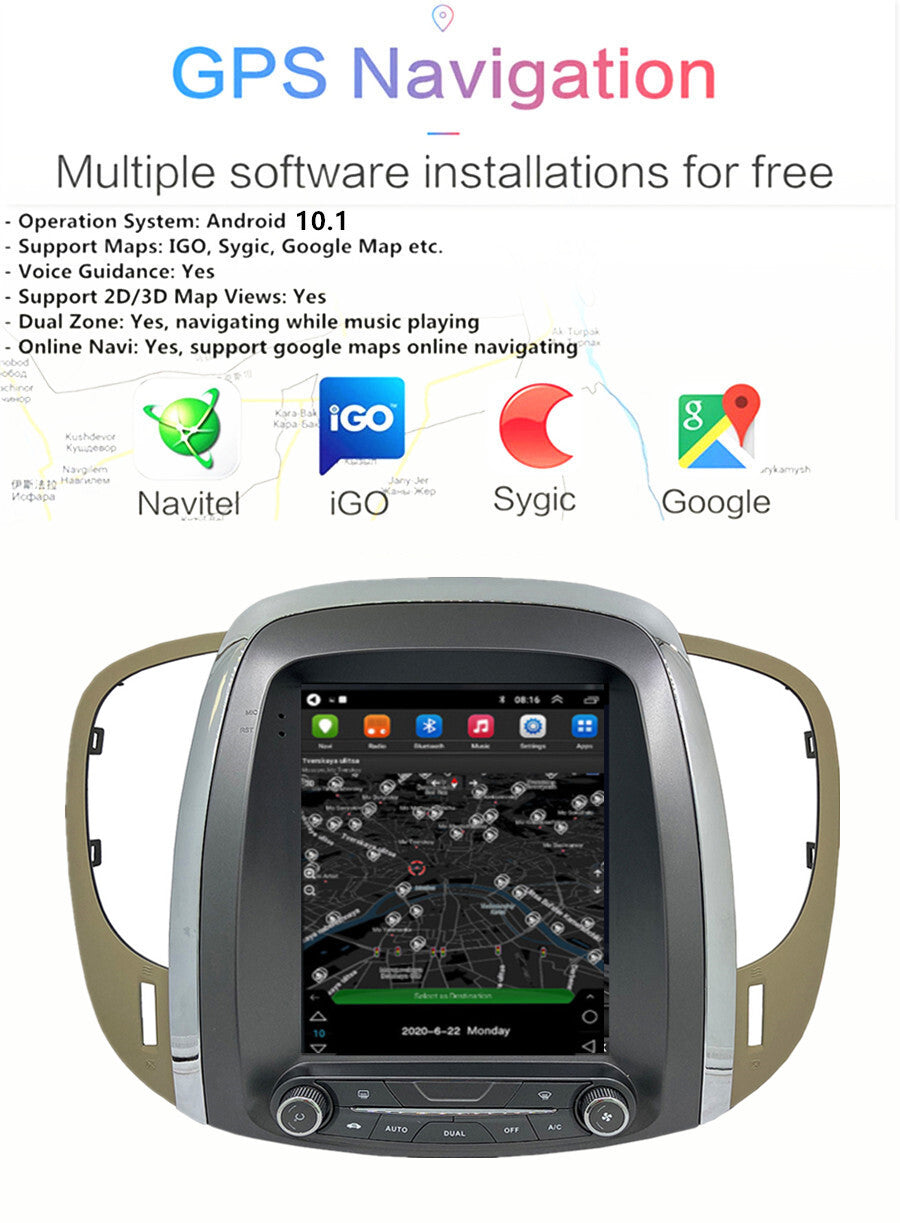9.7Android 10.1 2GB 32GB Car Stereo Radio GPS Navi for Buick Lacrosse 2009-12