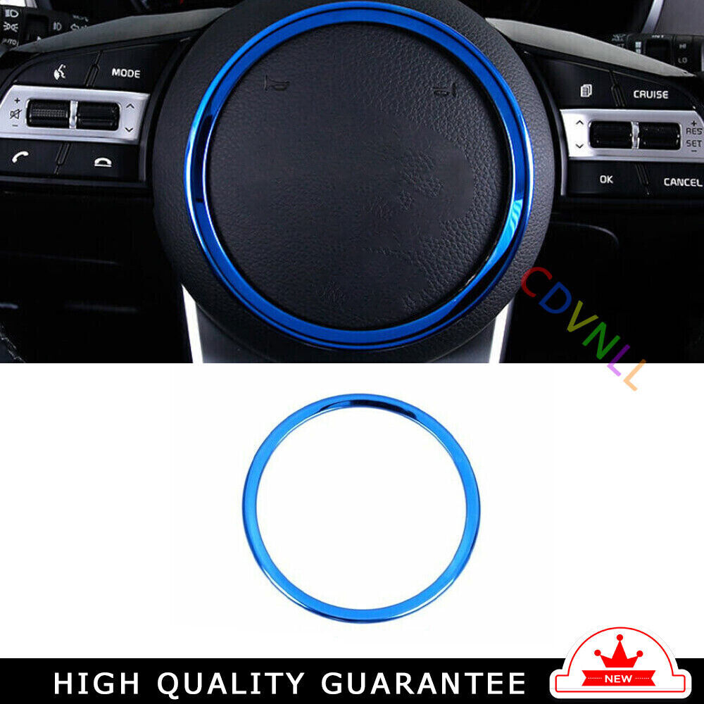 Inner Steering Wheel Horn Ring Cover Trim 1 for Kia Seltos 2020-2022 Blue Steel