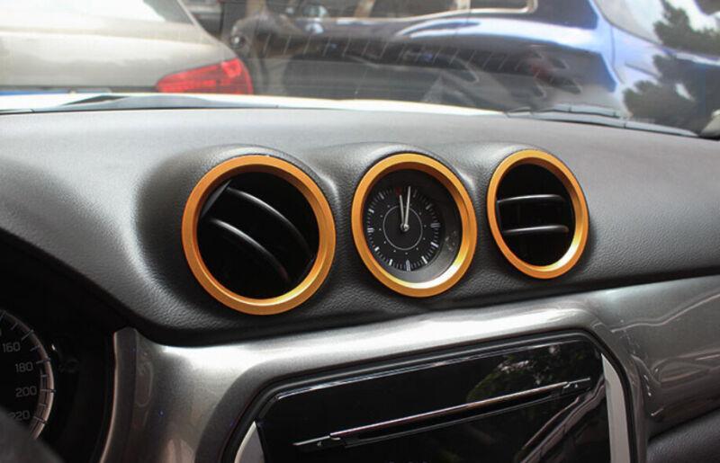 Car for Suzuki Vitara 16-20 Central Console Air Outlet Vent Trim Aluminum Golden