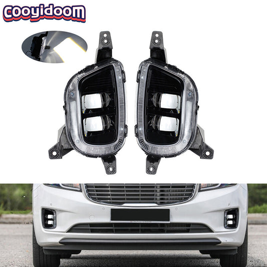 1 Pair for Kia Carnival 2014-2016 DRL 12V Fog Lamp Daytime Running Lights White