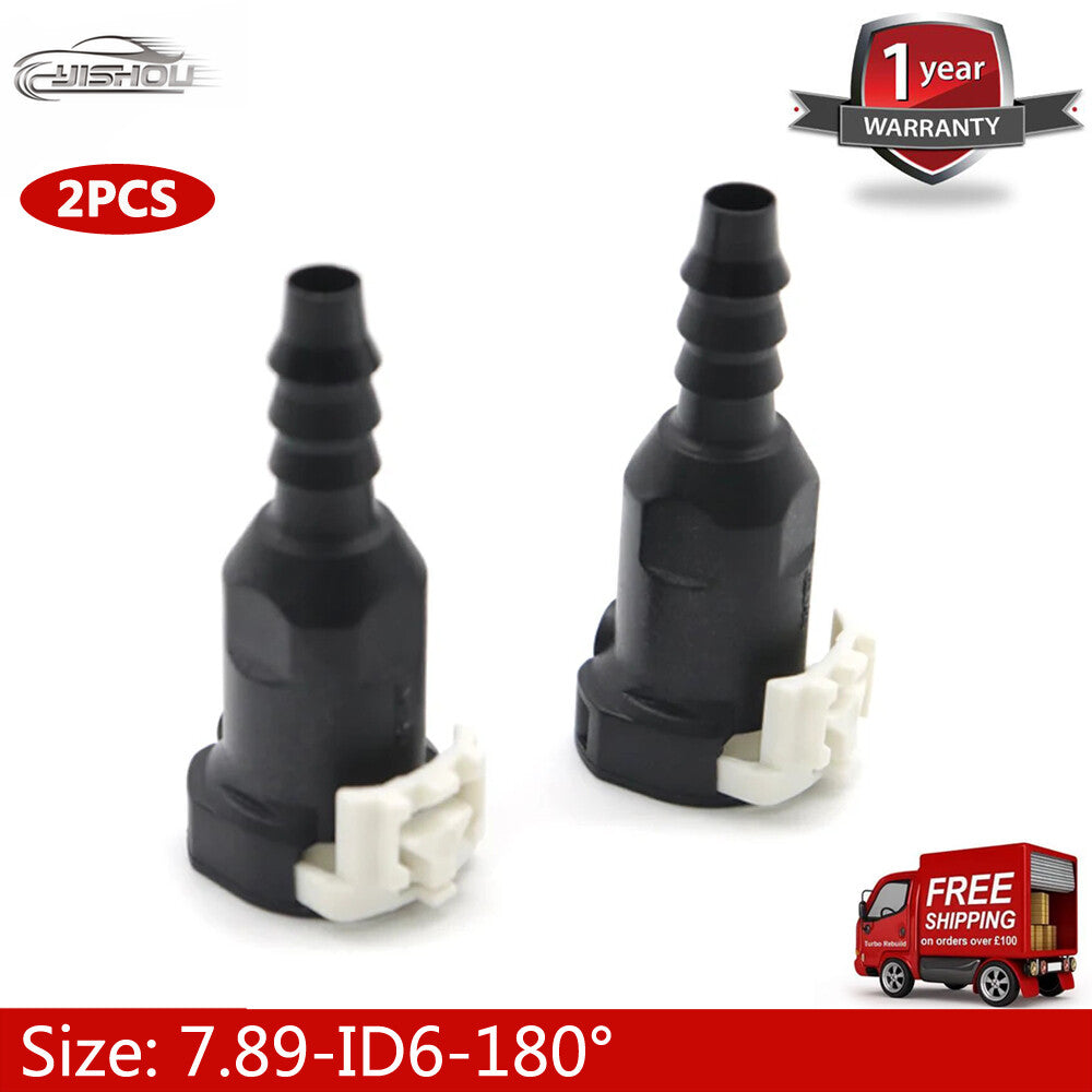 7.89 mm ID6 8x6 180 2-Piece Fuel Line Hose Quick Release Female Connector