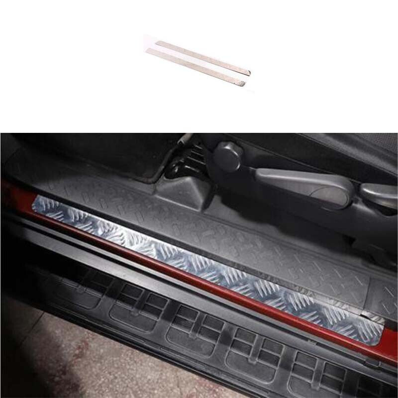 Silver Aluminum Door Sill Plate Scuff Cover Guard for Toyota FJ Cruiser 2007-21