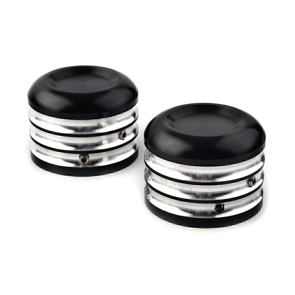 CNC Front Axle Cap Nut Cover Black Fit for Harley Dyna Electra Glide Sportster