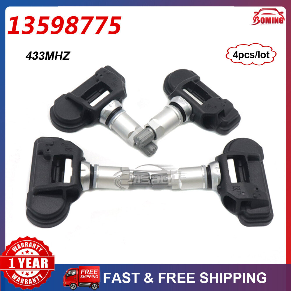 4X 13598775 NEW TPMS 433MHz Tire Pressure Sensors for Chevy C7 for Corvette 13581560
