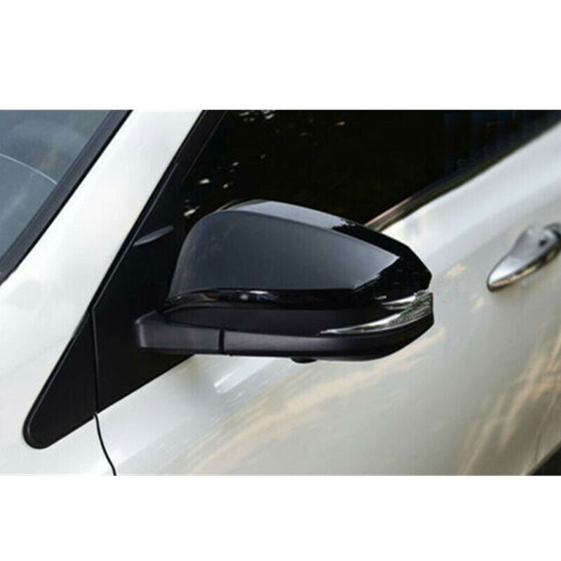 Glossy Black 2PCS Side Rearview Mirror Cap Cover Trim for Toyota Venza 2021-2023