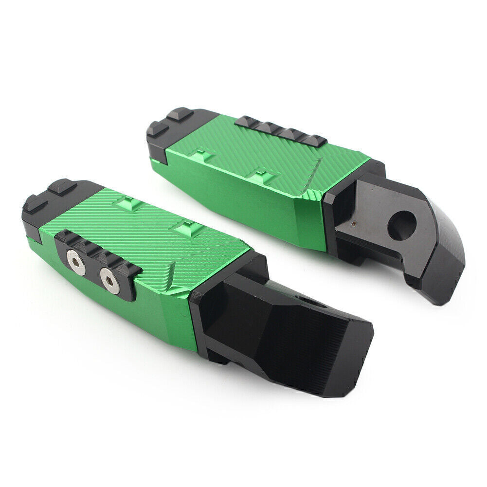 CNC Rear Passenger Footrests Foot Pegs Pedal Pads Fit for Yamaha FZ1 YZF R3 Green