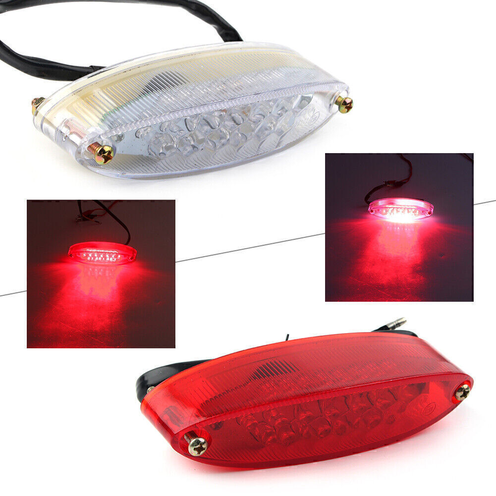 Universal Motorcycle Quad ATV Running Stop Brake License Plate Tail Lights