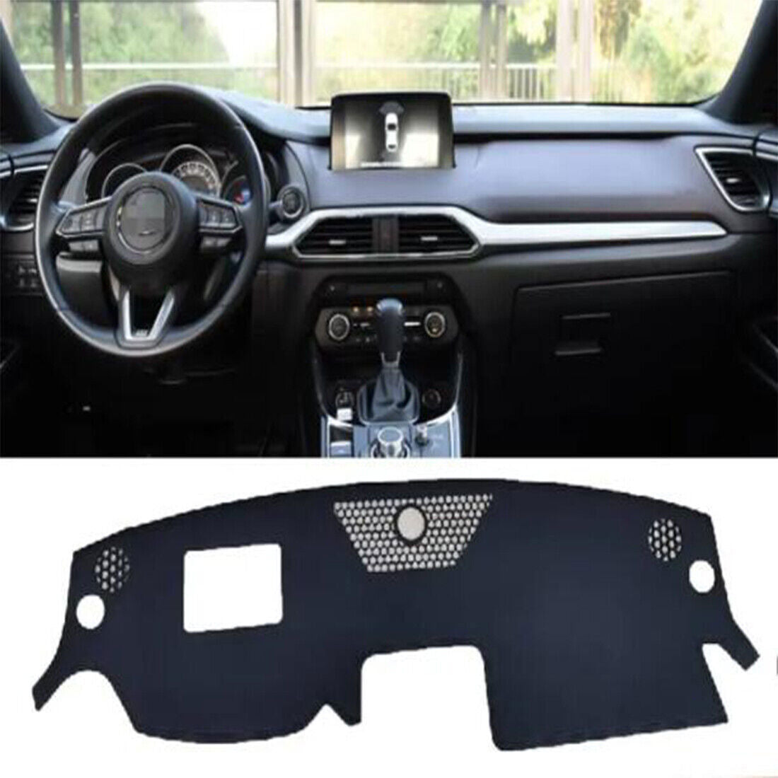1X PU leather Dashboard Dash Mat Non-slip DashMat Sun Shade for Mazda CX-9 16-23